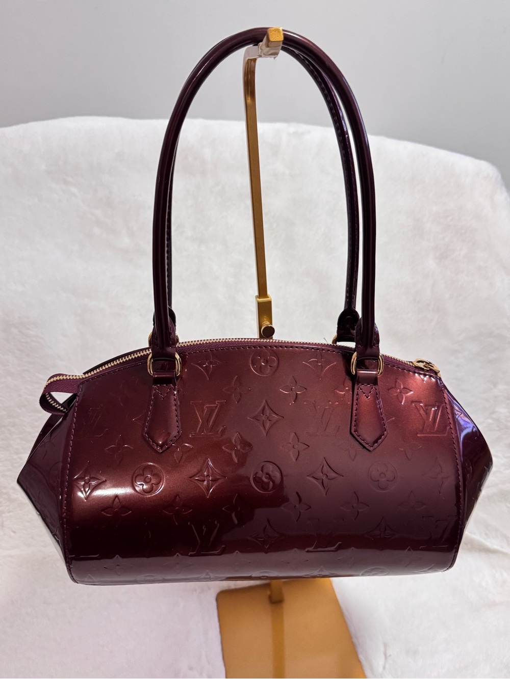 Louis Vuitton Patent/vernis Monogram Bordeaux sherwood Shoulder Bag
